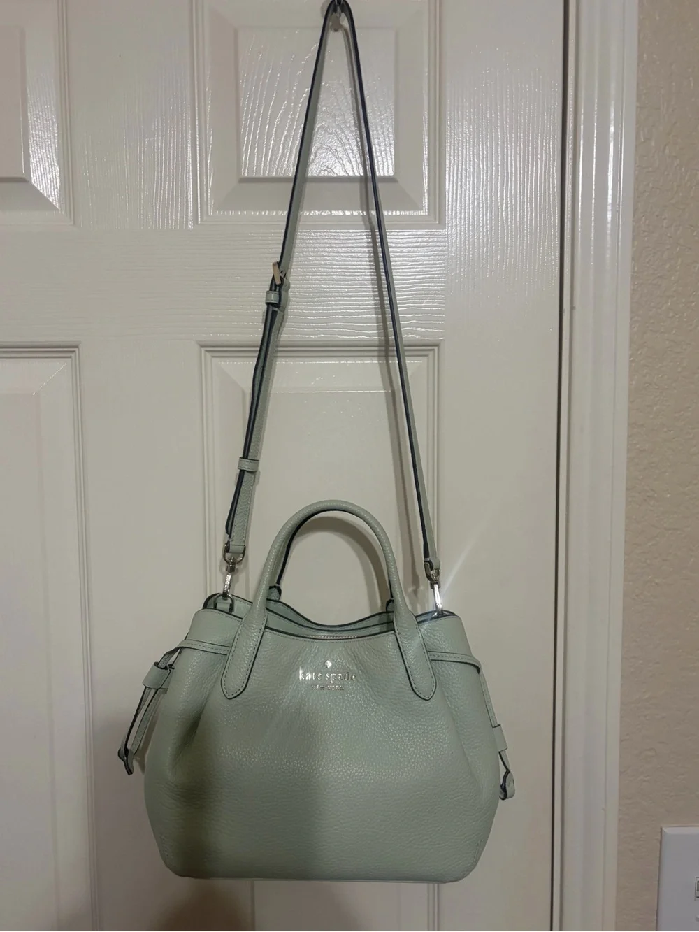 Kate Spade ♠️ New York Pistachio color Pebbled Leather small Dumpling bag